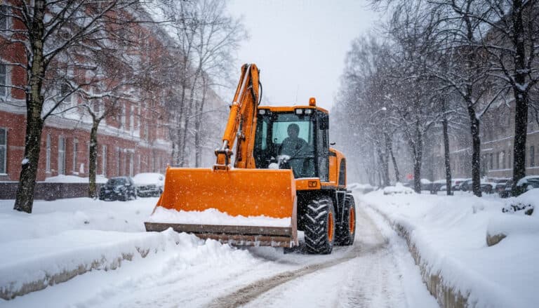 Зимняя техника в действии: как спецтехника спасает дороги в период снегопадов